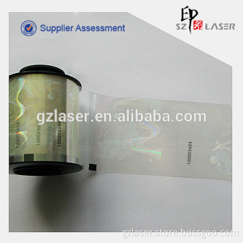 Logo embossed hologram id overlays roll